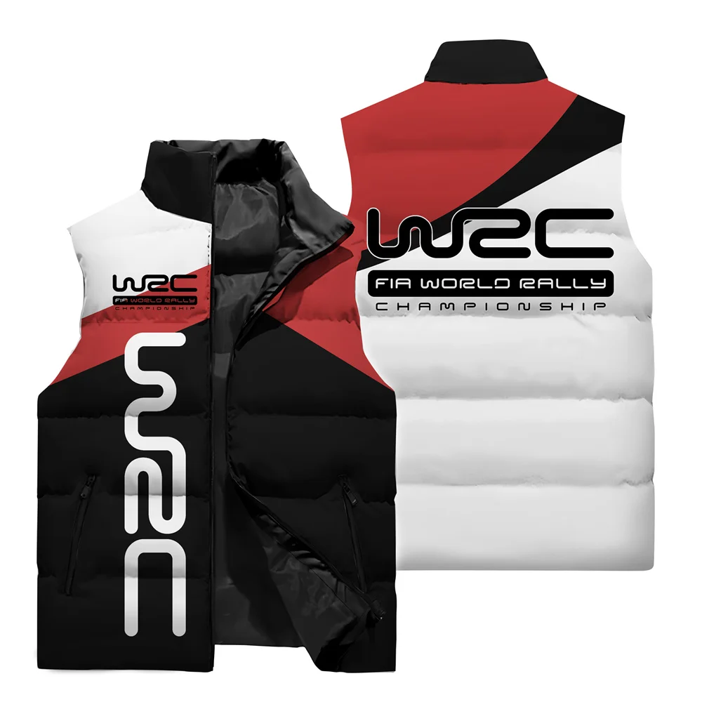 2024 World Rally Championships WRC Men\'s Sleeveless Warm Jacket, Polyester Stand Up Neck, Multi Functional Windproof Vest