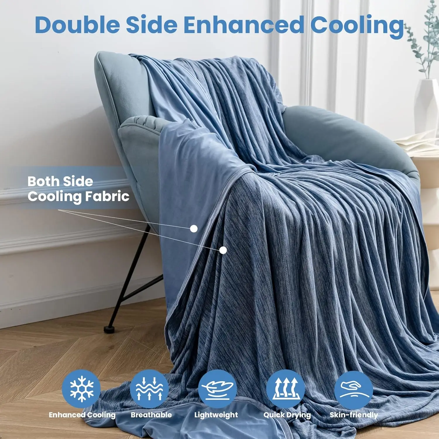 Cooling Blanket King Size, Summer Blanket for Hot Sleepers, Arc-Chill Q-Max 0.5 Cool Fiber