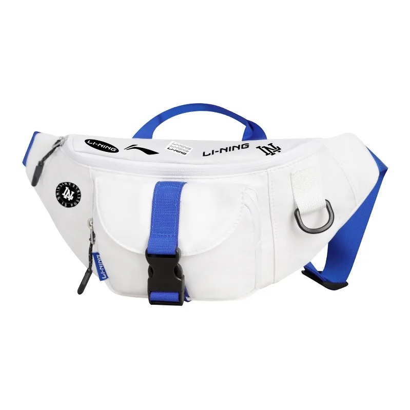 Li Ning Polyester Fanny Pack Unisex White ABLV029-1F