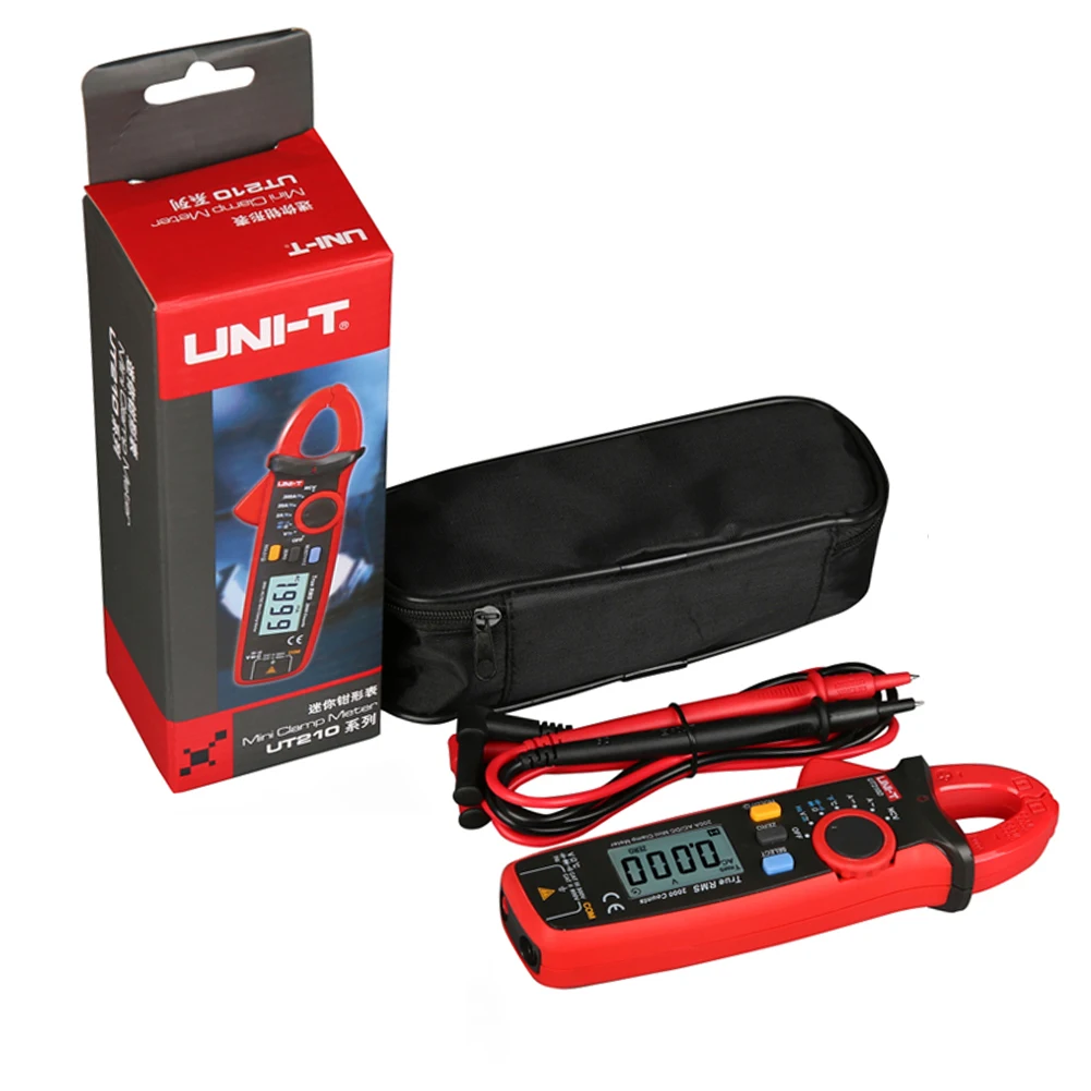 u ni-t UT210E Mini Digital Clamp Meter 100A AC DC Current Voltage True RMS Pliers Ammeter Resistance Tester Multimeter