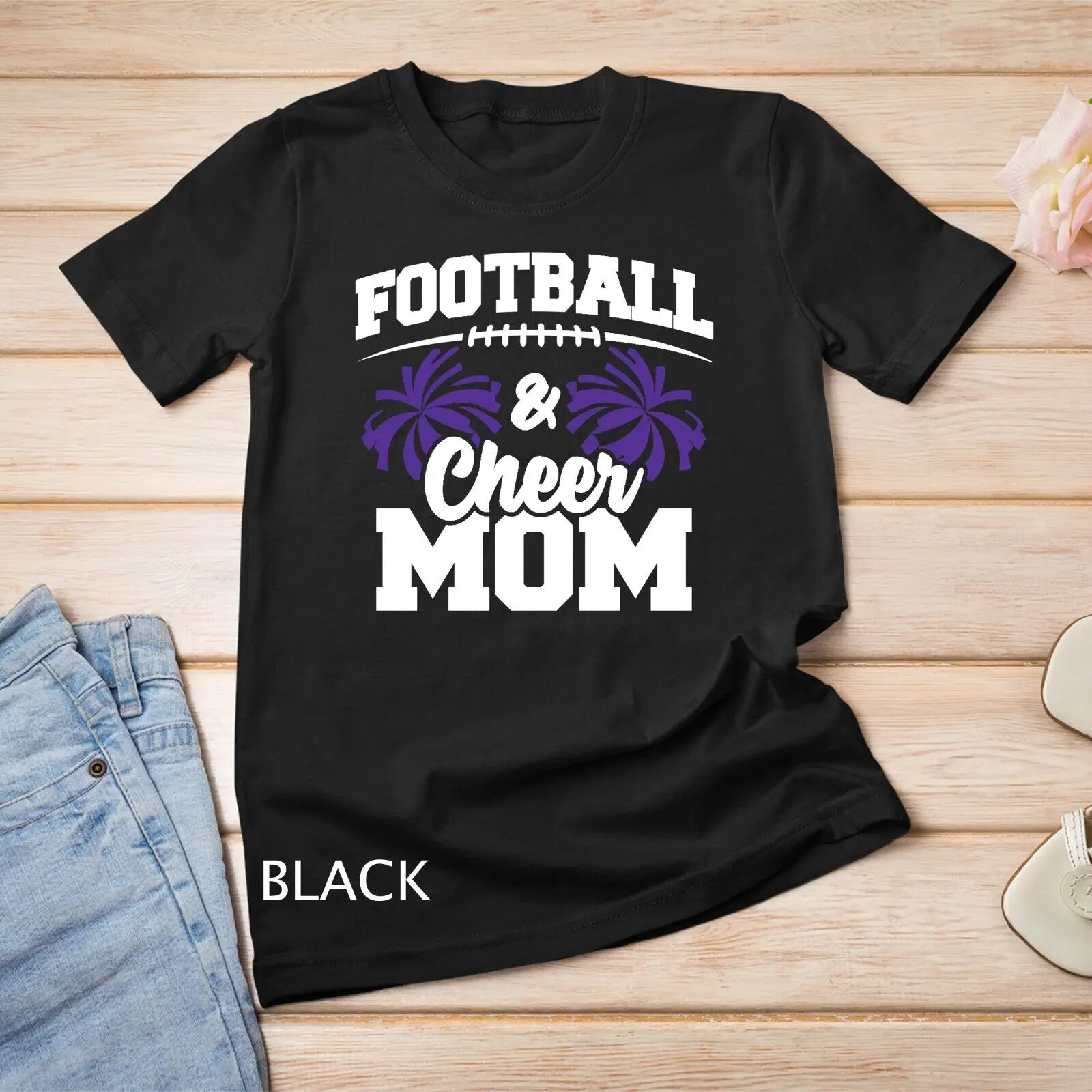 Football Cheer Mom - High School Cheerleader - Cheerleading Unisex T-shirt