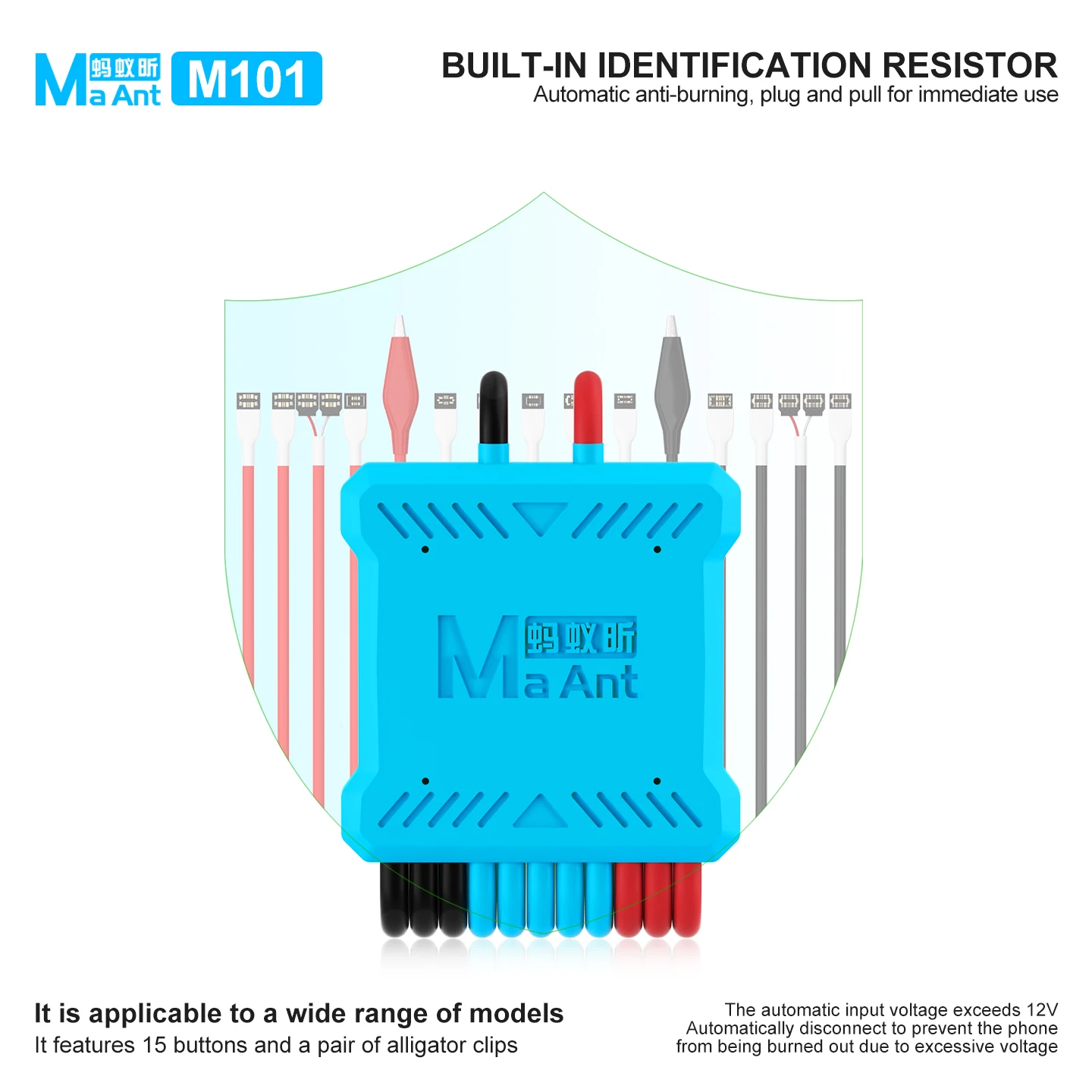 

MaAnt M101, кабель питания для телефона Android, автоматическое против горения для моделей Huawei Xiaomi 400+, Android, инструмент для ремонта материнской платы
