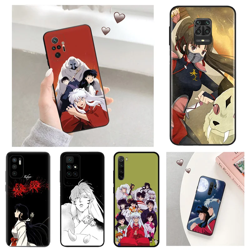 Anti-Drop Phone Case for Redmi A3 13 9 9A 9C 9T 9A 10C 10T Note 10 9s 8 8t 7 Pro 10s Lite Cartoon Inuyasha Sesshomaru Soft Cover