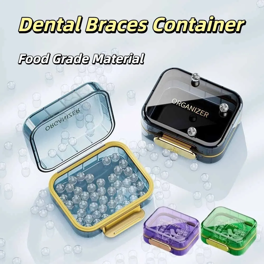 Transparent Invisible Braces Box Large Capacity Waterproof Denture Storage Case False Teeth Holder Portable