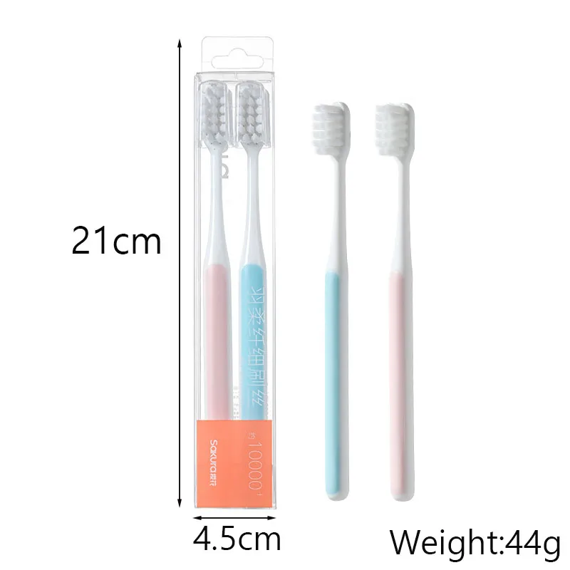 Wide Headed Gingival Protection Ultra Soft Bristled Toothbrush For Couple Macaron Colored Adults Household Toothbrush Oral Care