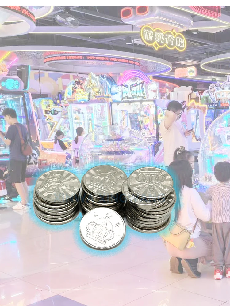 500 stücke Edelstahl 25mm x 1,8mm Token Design Logo Arcade-Spiele Münz akzeptor Kran Krallen automat Auto wäsche Flipper – Detail 7