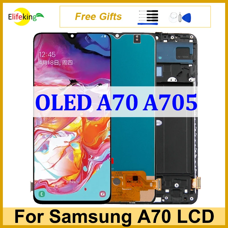 

AMOLED LCD For Samsung Galaxy A70 A705 Display Touch Screen A705FN A705YN Digitizer Assembly Screens Replacement 100% Tested