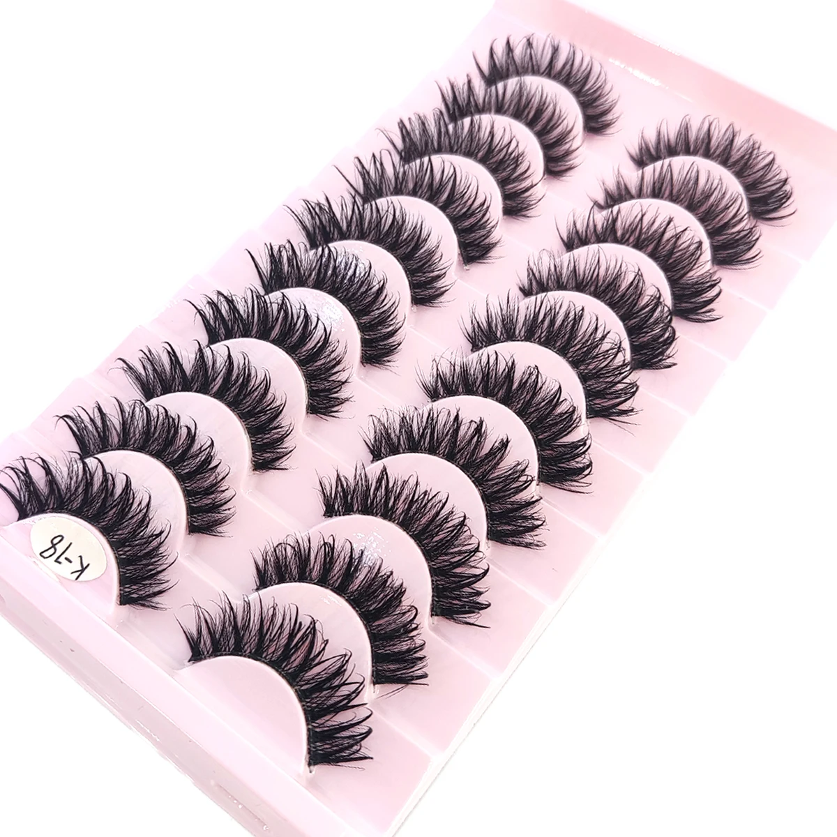 10 pairs of Russian natural looking soft and fluffy artificial mink eyelashes dramatic messy mink eyelashes fox eyelashes