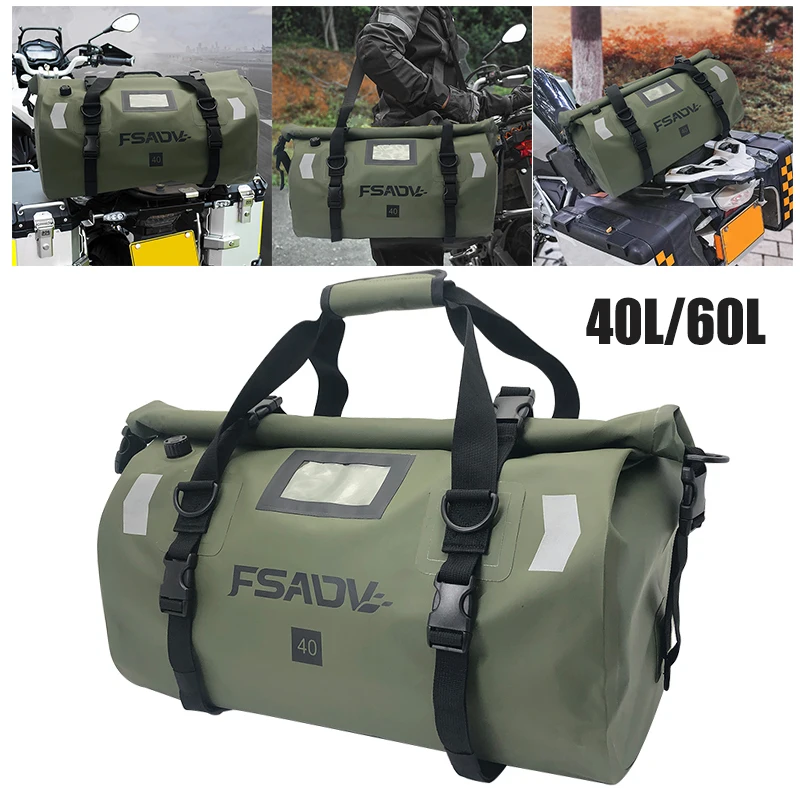 Motorcycle Large Capacity Waterproof Tail Bags Multi-functional Durable handbag Long-distance Backpack For Honda CB500X For BMW