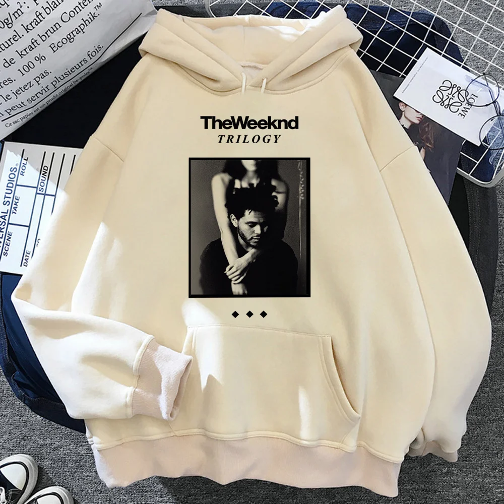 The Weeknd-Sudadera con capucha de lana para mujer, Jersey japonés vintage