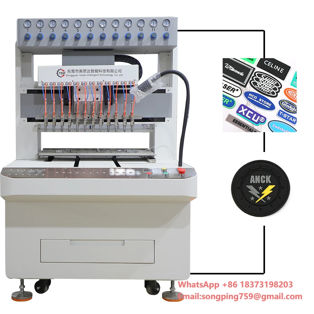 

YSD PLC Core Garment Badge Clothing Silicone Label Making Machine Soft PVC Rubber Patches Multi Color Badges 220V