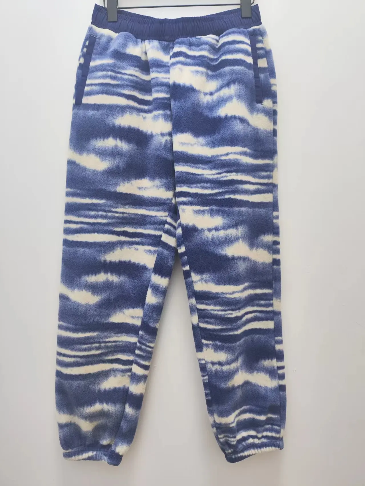 fenggejiwo sweatpants for men and women, casual and plush warm pants, tie dye pants