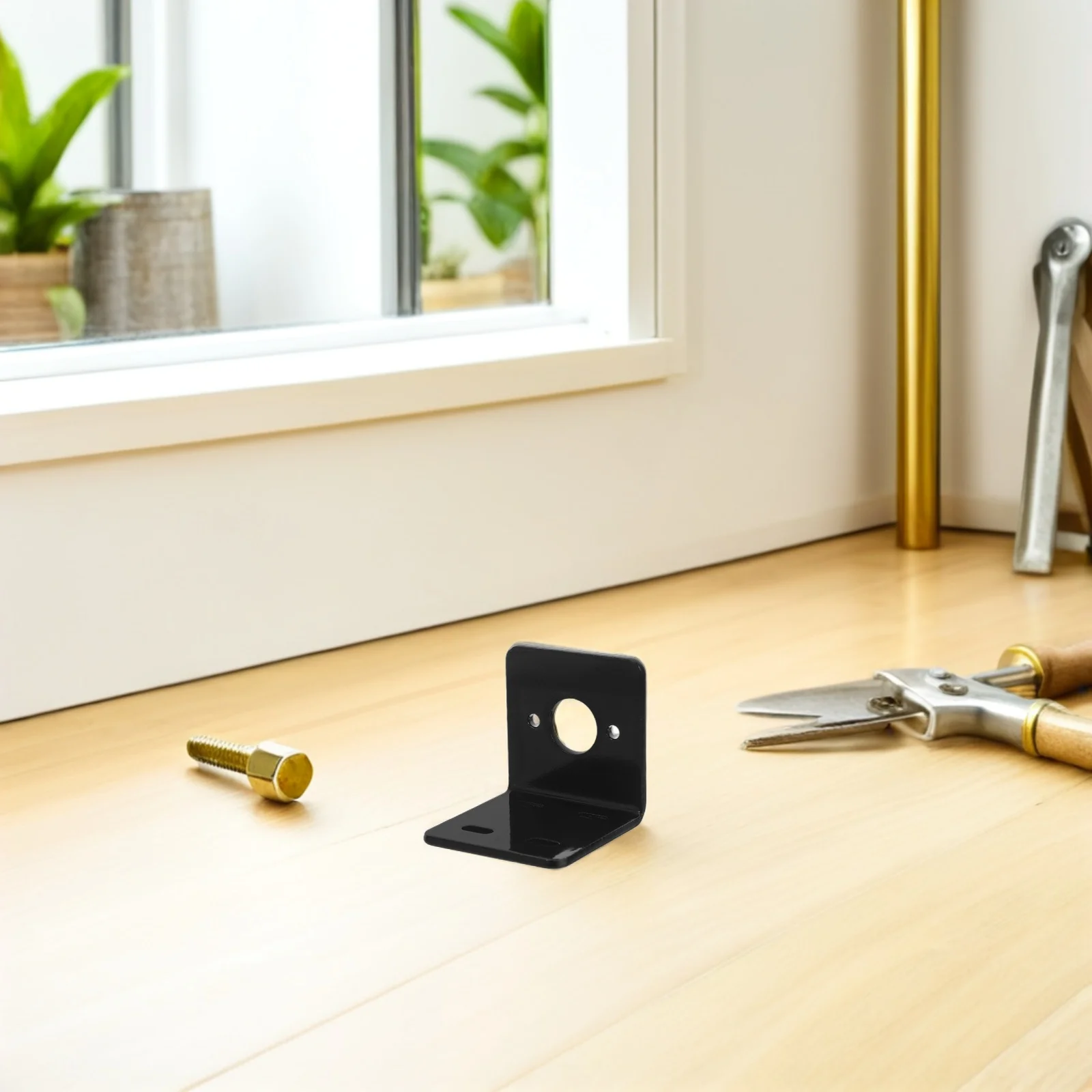 

4pcs Motor Mounting Bracket L-Shape Motor Holder Fixed Seat Industrial Stainless Steel High Load Bearing