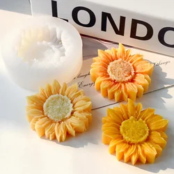 Relief Sunflower Candle Silicone Moulds Beautiful Daisy Handmade Soap Molds DIY Chocolate Birthday Gifts Home Artist Resin Decor
