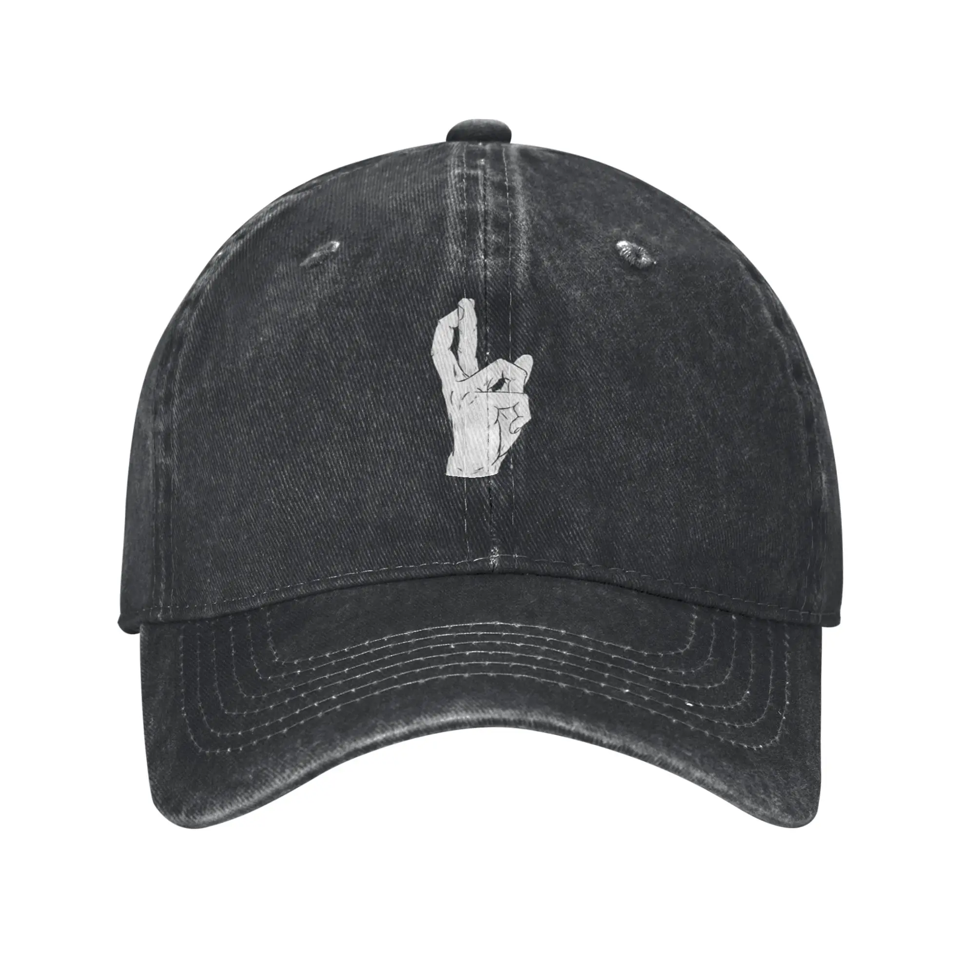 Crossed Fingers Fashion Baseball Cap  Trendy Gift Summer Hat  Pool Party Summer Hat
