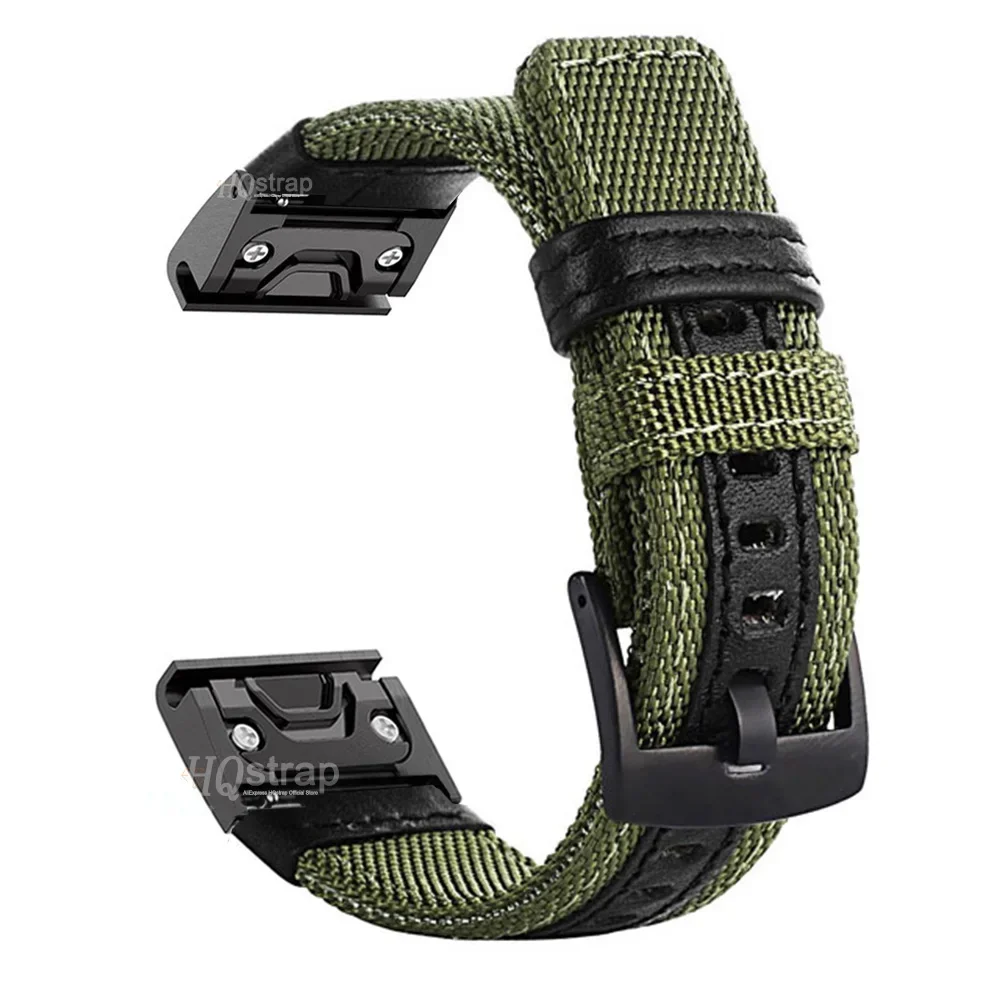 Nylonowy pasek do zegarka dla Garmin Fenix 7 6X 6S 6 Pro 5X 5 5S 3hr bransoletka pas dla Garmin Band 22mm 26mm Sport nadgarstek akcesoria