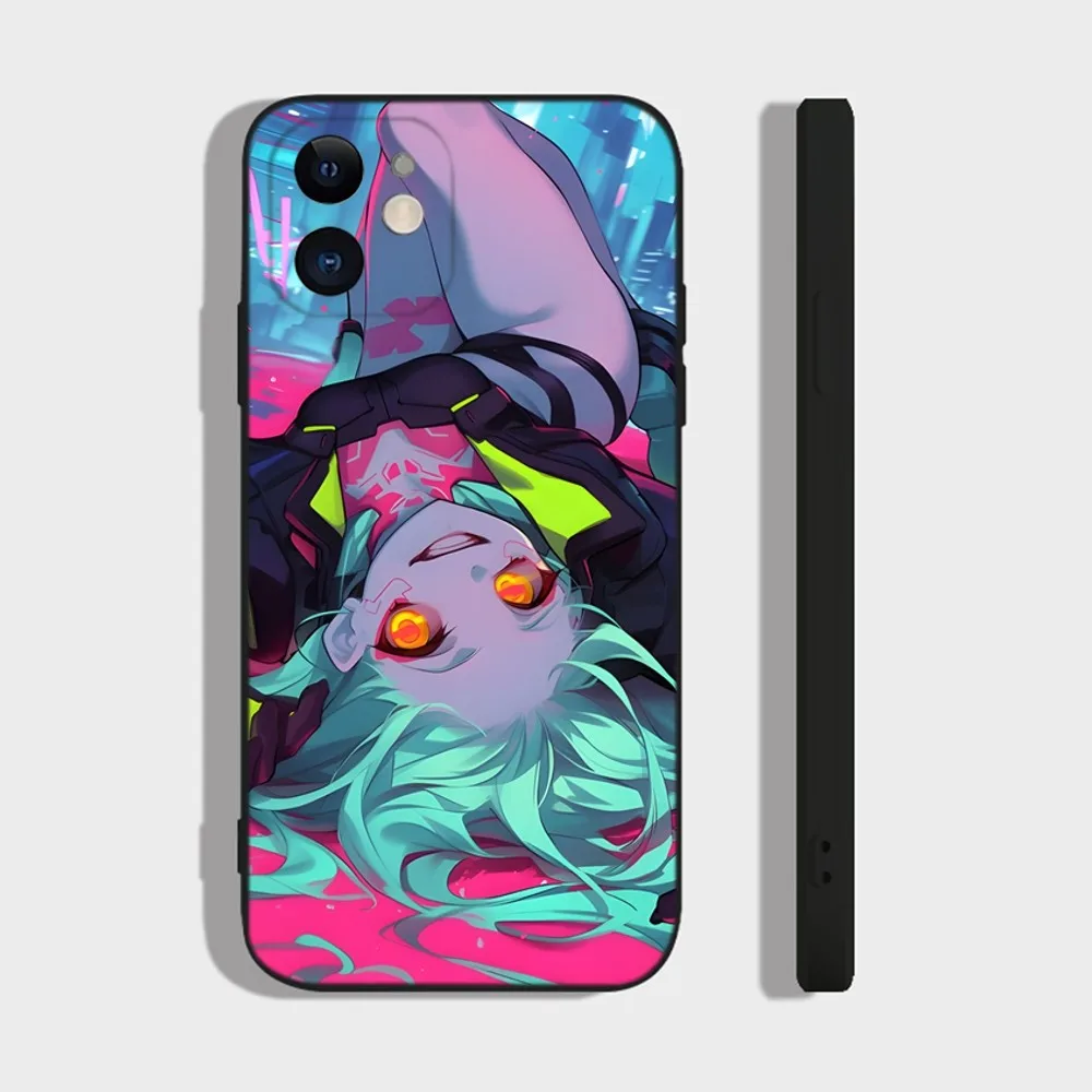 C-CyberpunkS Anime Rebecca Phone Case For iPhone 16,15,14,13,12,11 Plus,Pro,Max,XR,XS,X,7,8 Plus,SE,Mini Silicone Soft