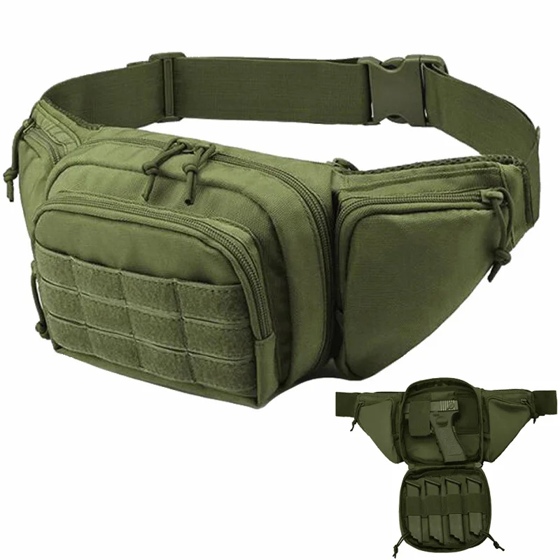 Tactical Waist Pack Nylon Hunting Pouch Outdoor Sports Climbing Hiking Belt Bag CS Airsoft Paintball Portable Cycling Bags