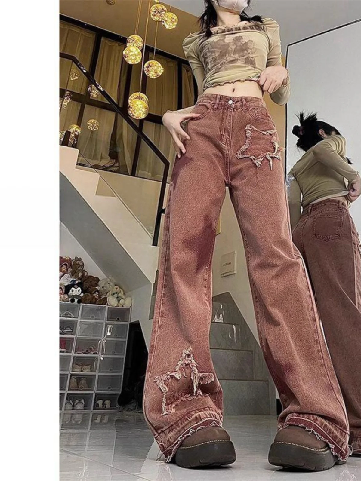 

Мужские джинсы больших размеров, джинсы с широкими штанинами и прямыми рукавами, осенний сезон, большой размер 300, сум