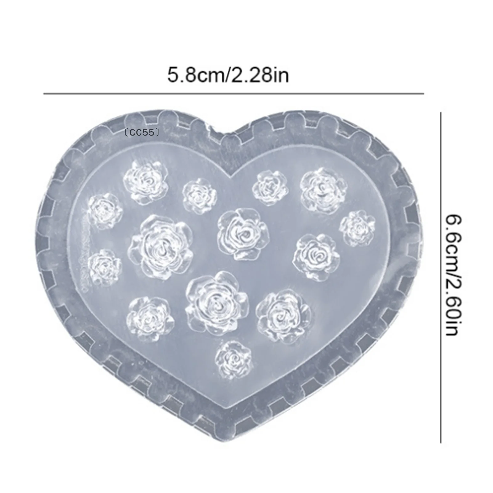 〔CC55〕Forma Silikonowa Serce Róża Kokarda Królik Motyl Forma do Paznokci Ozdoby do Paznokci DIY Design Płytka do Stemplowania Forma do Manicure