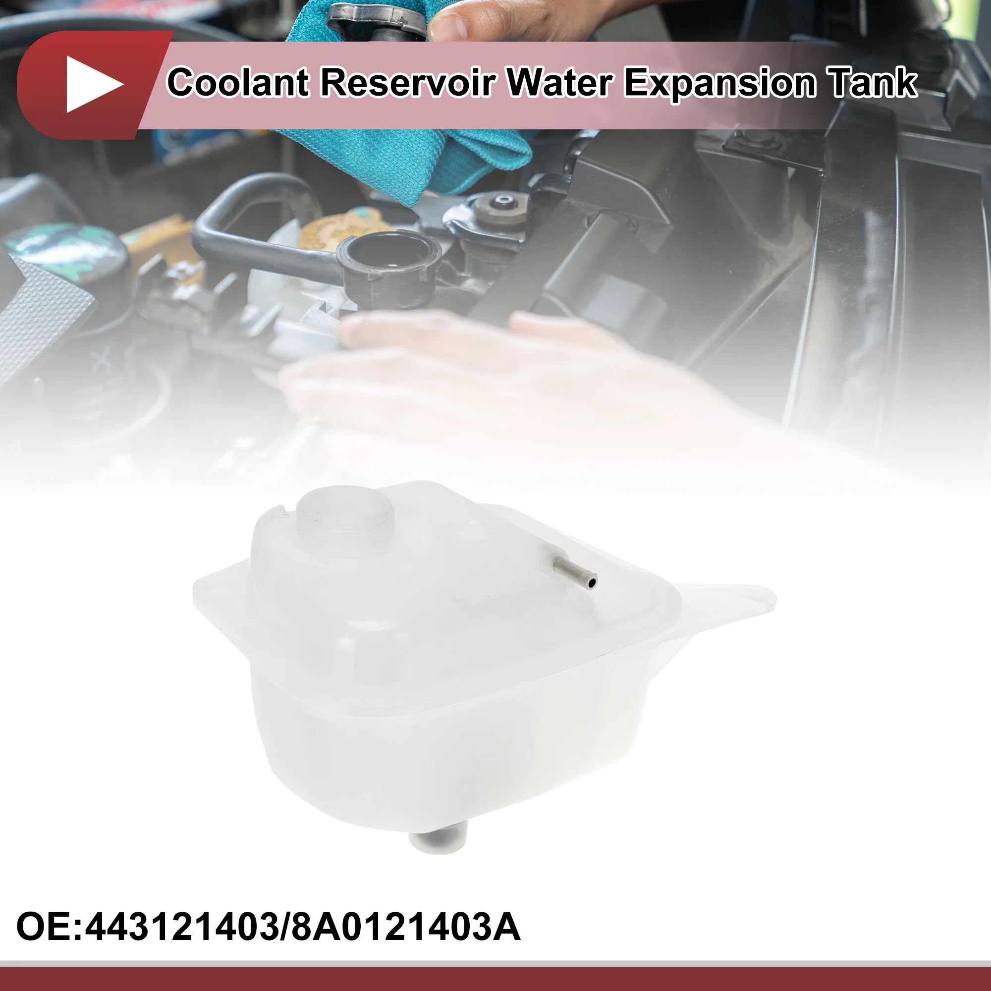 UXCELL Engine Coolant Reservoir Water Expansion Tank for  80 100 200 Quattro Coupe Petrol Coolant Bottle No.8A0121403A