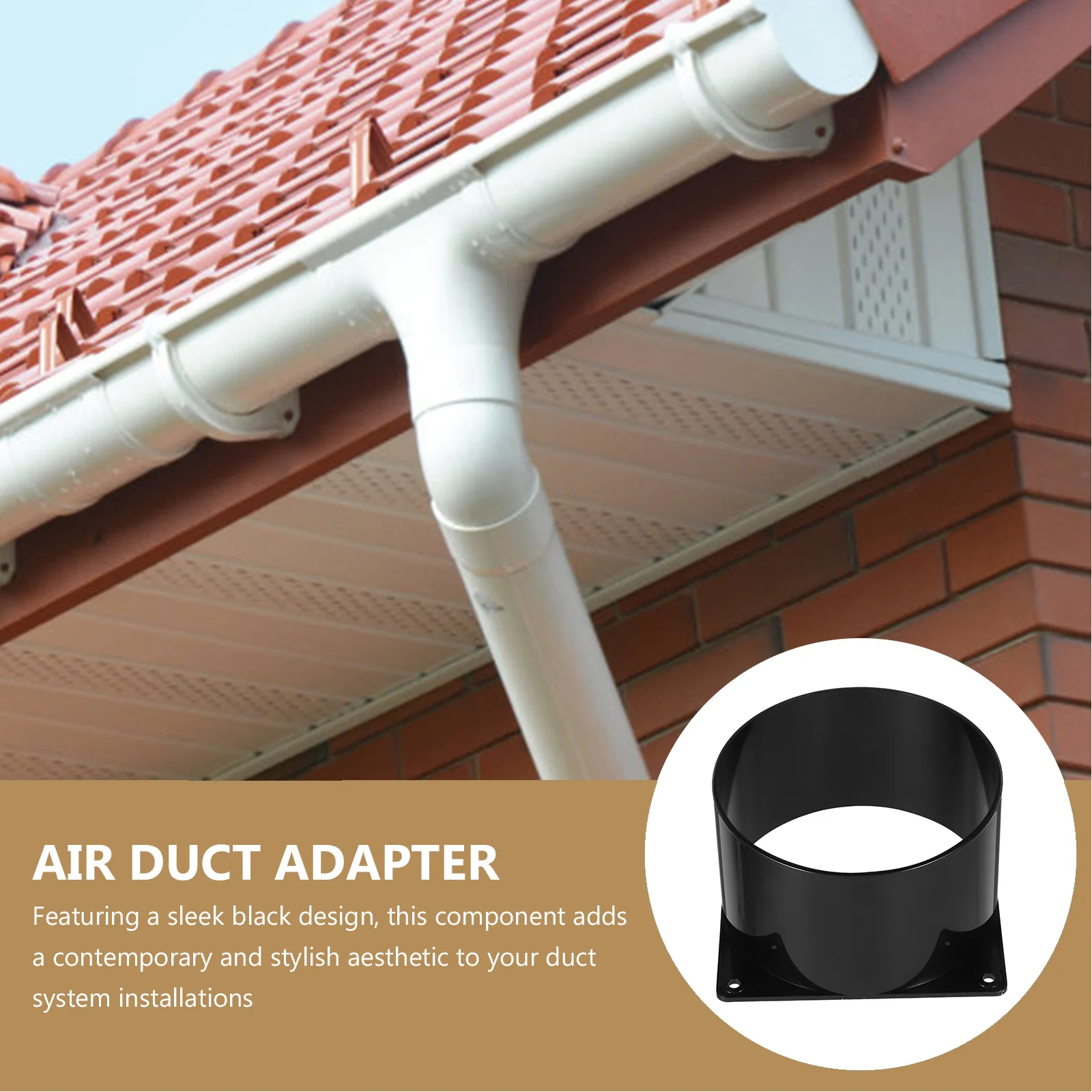 Fresh Air System Connection Port Duct Adapter Pipe Hose Abs Flanged Base Fittings Dust Collection