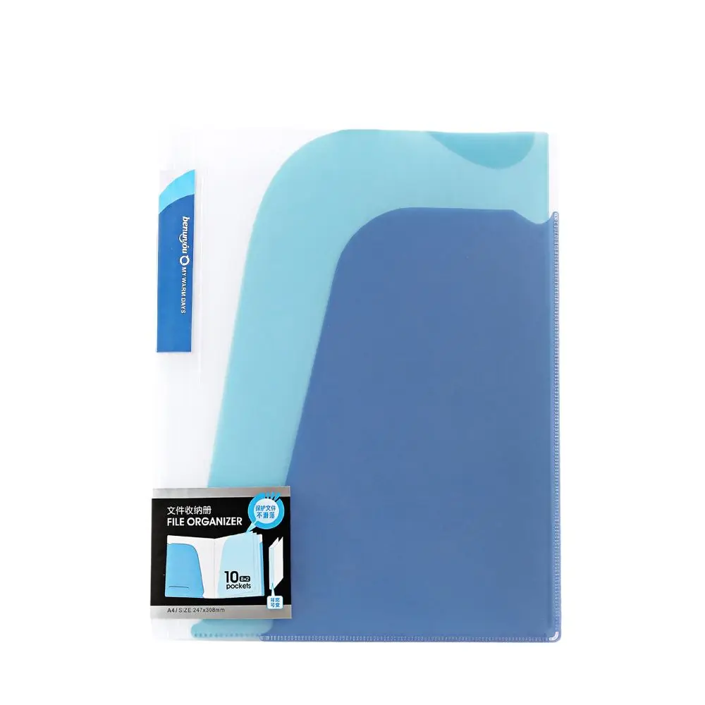 Dual-color Multi-functional Storage Folder Waterproof Portable A4 Document Organizer Durable Multi-Layer Student File Folder