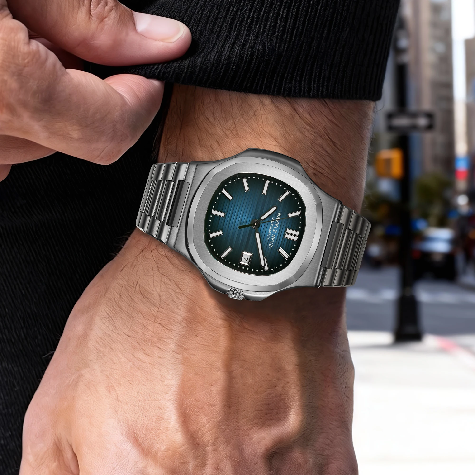 

Горячая распродажа: Мужские механические наручные часы NAVIFLZ NFVZ 5711 с механизмом Miyota 8215, спортивные часы Relogio Masculino