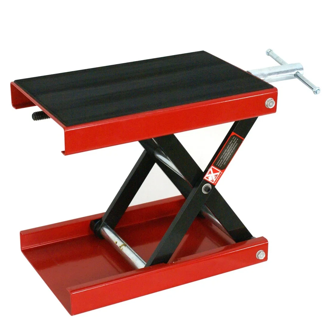 1100LB Wide Deck Motorcycle Scissor Lift Jack Heavy Duty Stand for Bike ATV Quad