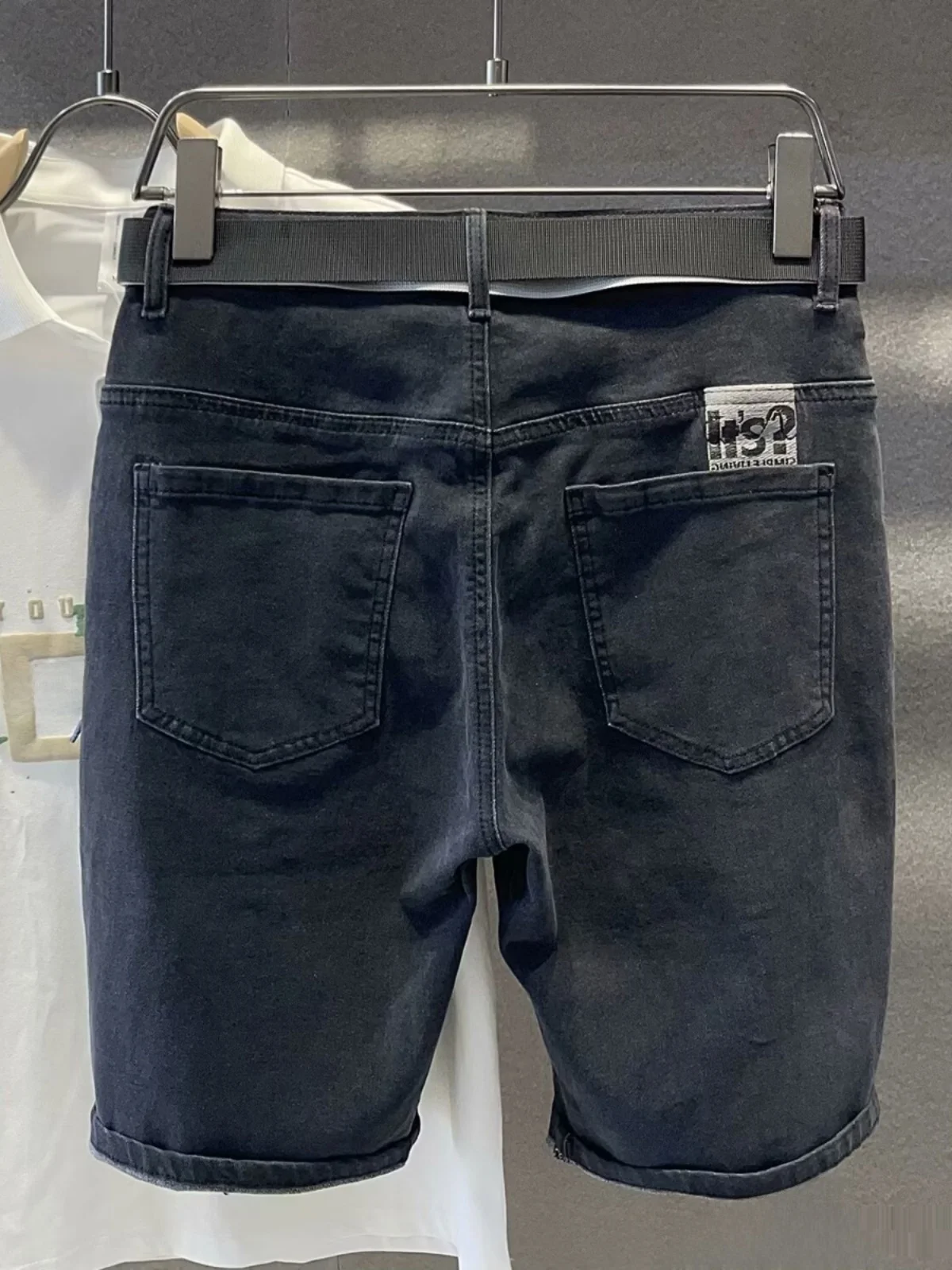 Summer Washed Men's Casual Loose Fit Thin Denim Shorts Trendy Brand Five-Point Pants Comfortable Elastic Mid-Waist Jeans