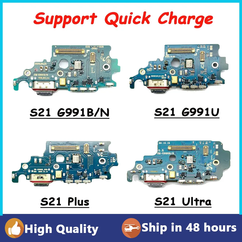 New For Samsung S21Ultra G998B S21 G991B S21 Ultra G998B G998N USB Charging Connector Board Port Dock Flex Cable With Microphone