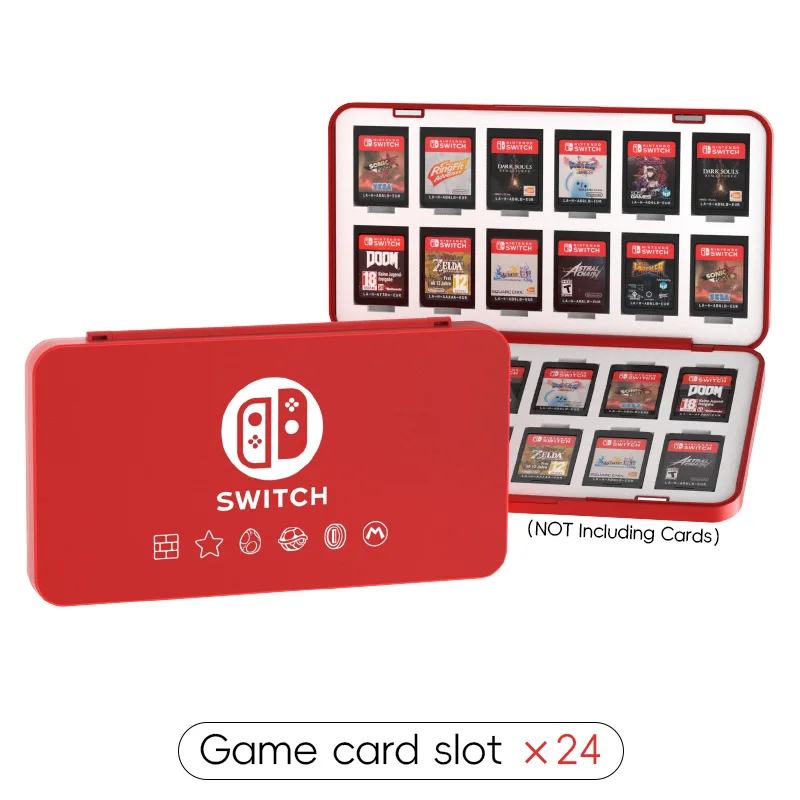 24 in 1 Protective Game Card Case Holder for Nintendo Switch/Switch OLED/Switch Lite Storage Box Waterproof Hard Shell Case Box