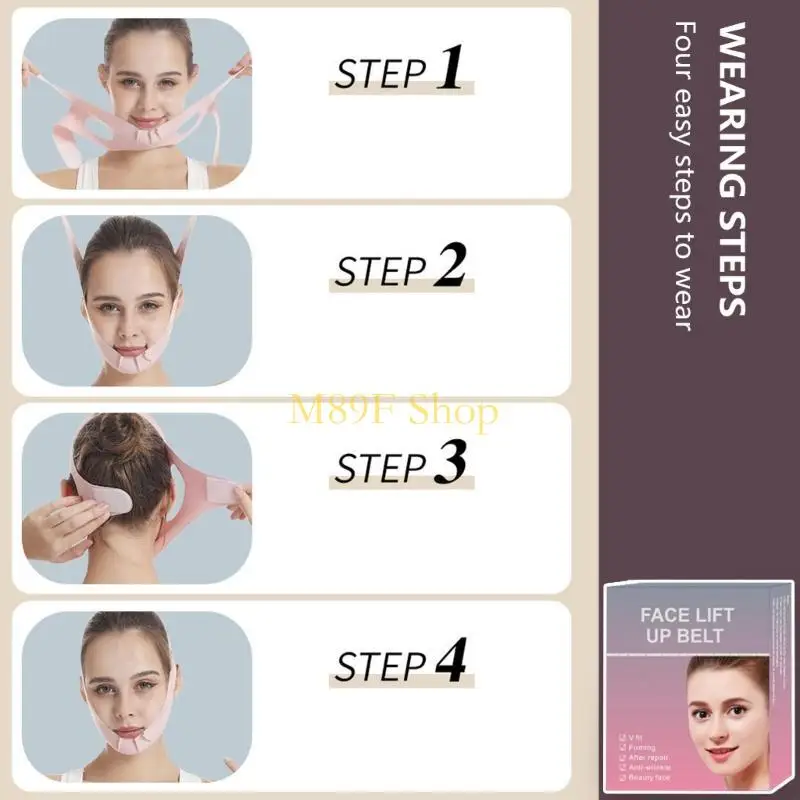 M89F夜間使用のための快適なジョーストラップ肌の締め付け用スリミングvラインリフティングマスクのための顔の輪郭Vラインマスク