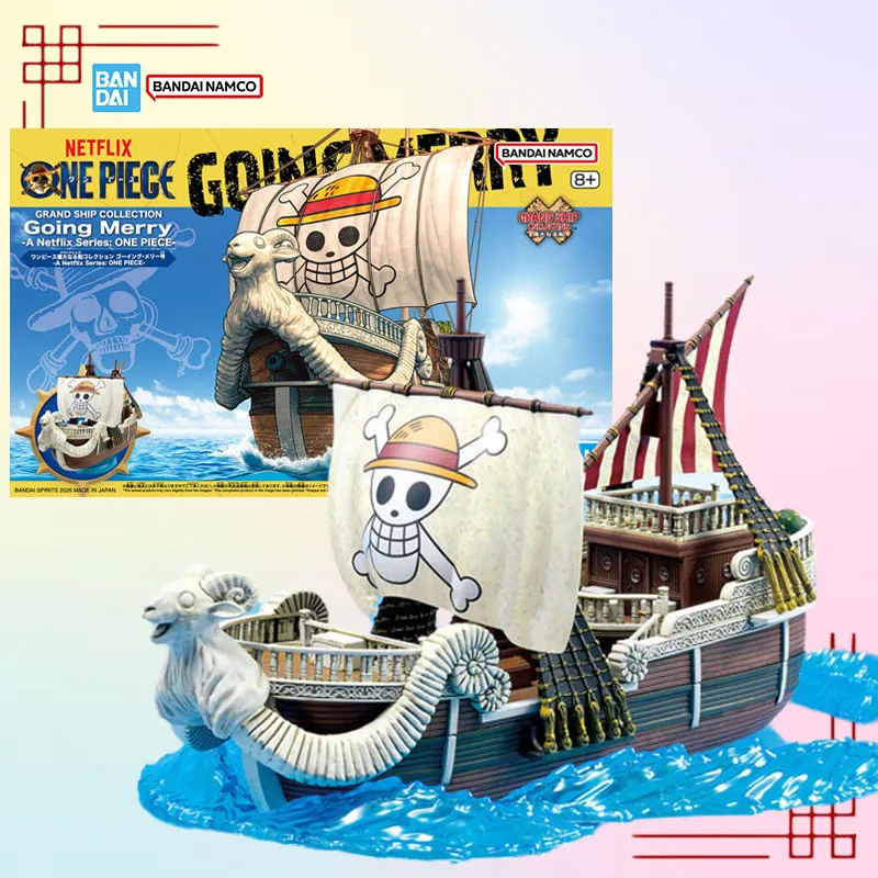 

Bandai Grand Ship Collection Going Merry Genuine Anime One Piece Action Figure High Poseability Collection Assembly Model Toys