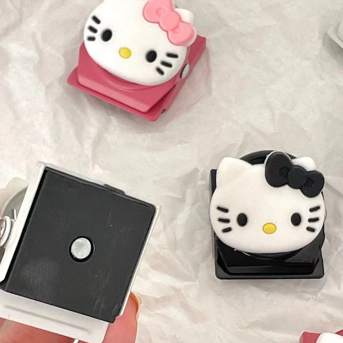 Sanrio 헬로 키티 금속 클램프 마그네틱 냉장고 자석 높은 외관 레벨 씰링 클립 만화 장식 장식품 선물