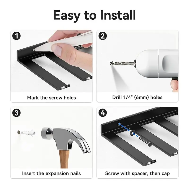 【TRAVEL ESSENTIAL】Wall Mounted Storage Rack For Home Gym- Equipped To Hold For Resistance Bands, Cable Attachments, Lifting Belt