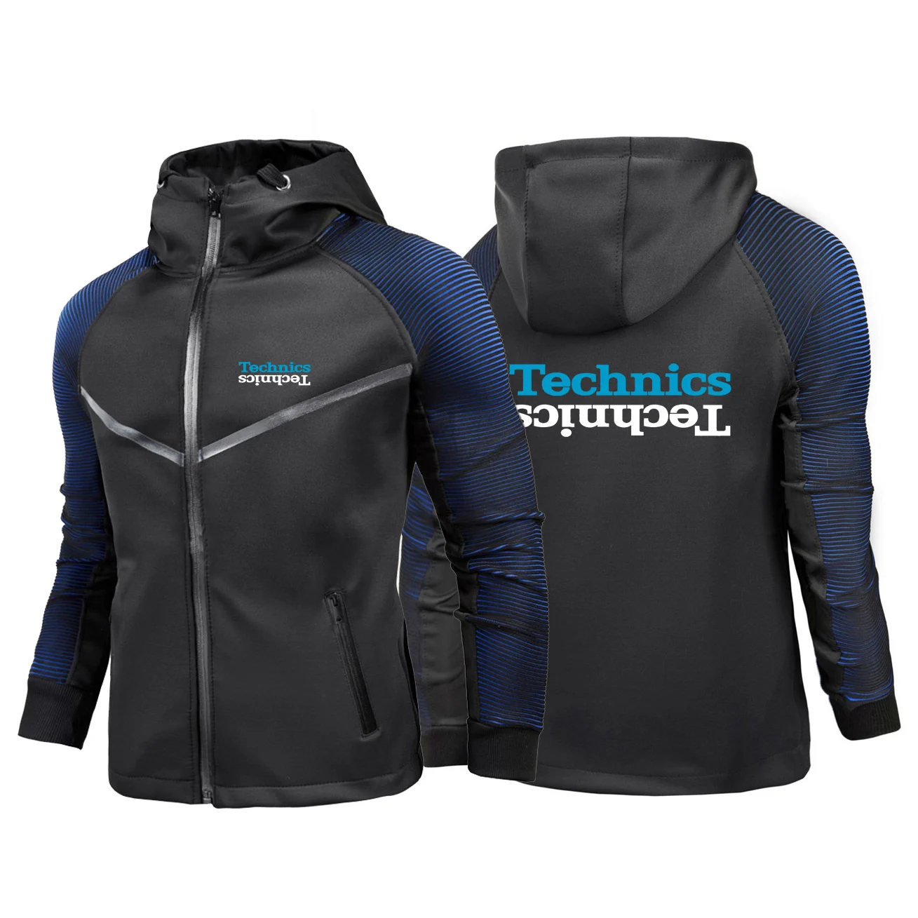 Chaqueta de motociclista Technics Logo Dj Music Racing para hombre, chaqueta de motociclista con bloques de color, gabardina estilo otoño e invierno