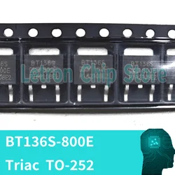 10 sztuk BT136S-800E TO252 BT136 800E TO-252 BT136S-800 DPAK BT136S 800E SMD triak nowy oryginał