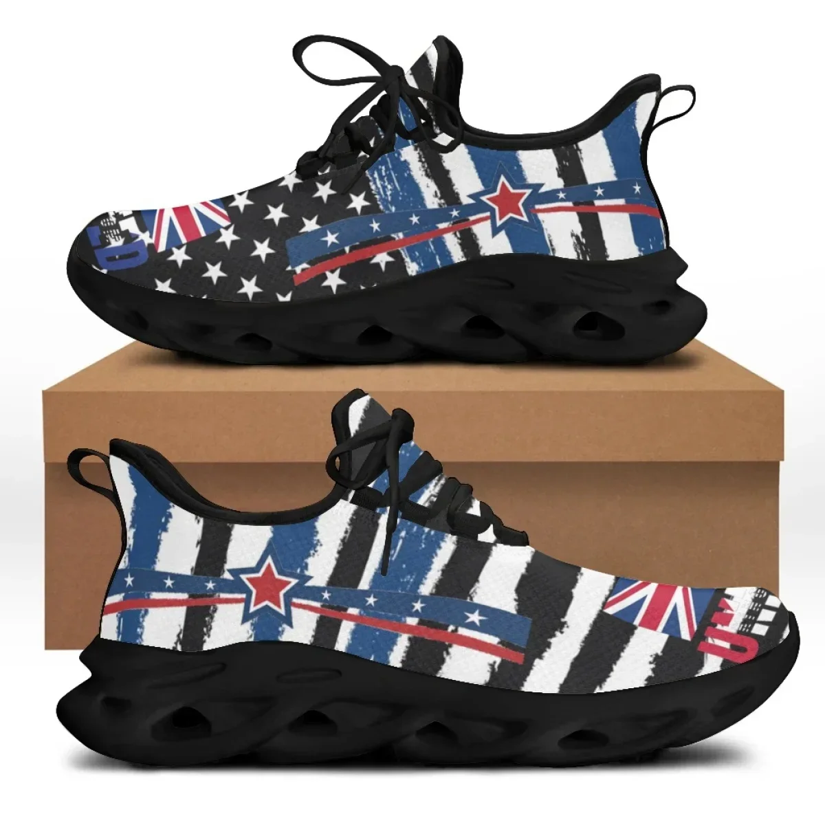 England Republic Flag Designer Shoes Casual Lightweight Men Flat Sneakers Breathable Male Lace Up Walking Footwear