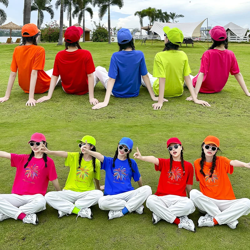 

Набор для аэробики ярких цветов Fitn, джазовый танцевальный отдел, orm, студенческий спортивный T, наряд для черлидинга, корейский сле