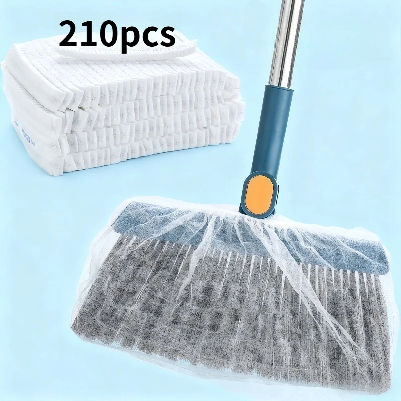 210-Pack Disposable Electrostatic Dust Broom Covers, Household Electrostatic Broom Heads for Pet Hair, Dust, Lint, and Cobwebs