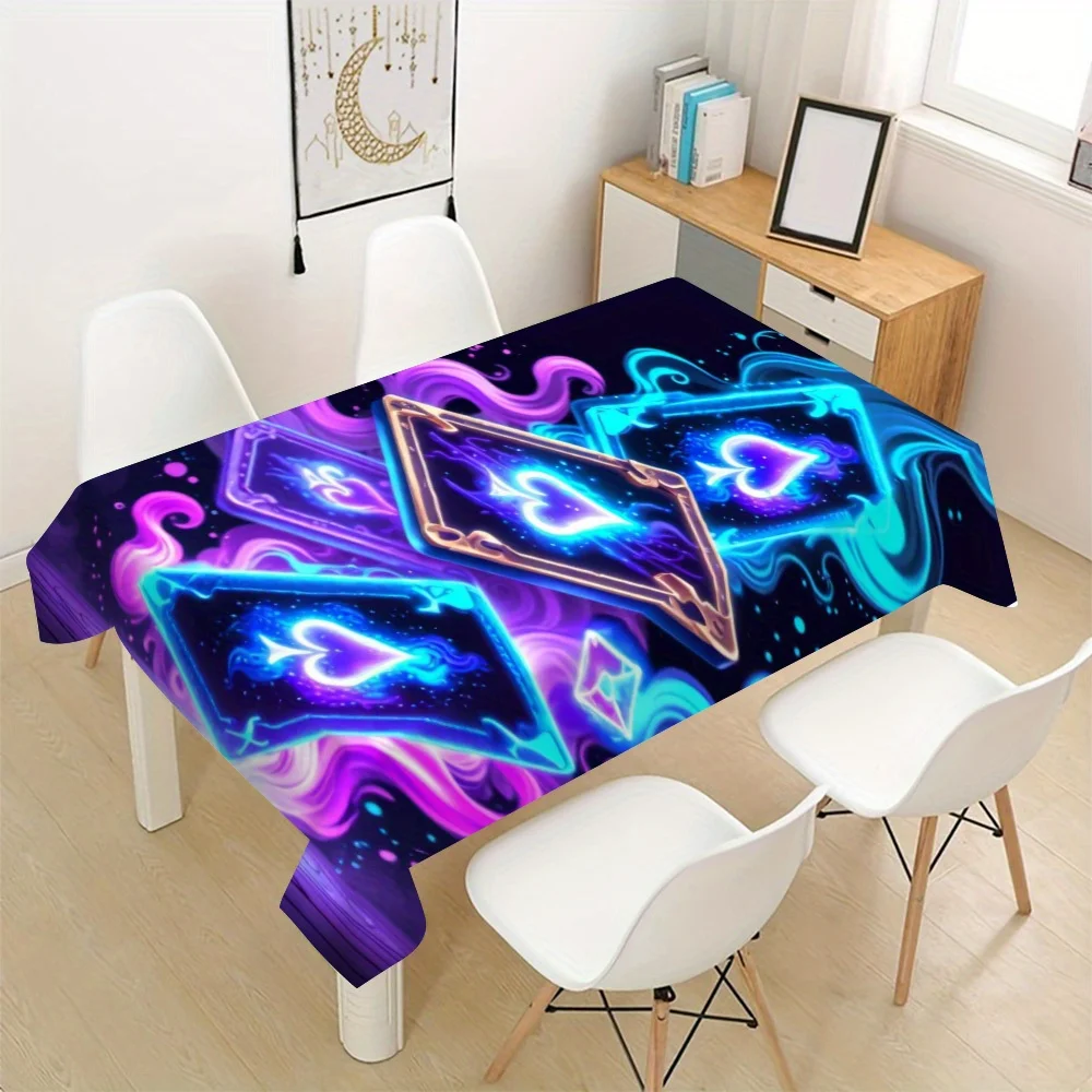 Vibrant Mystic Crystal Magic Tablecloth Cover for Party Decor Waterproof Table Runner for Home Cafe