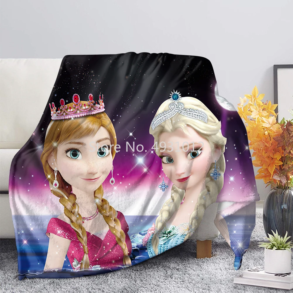 Cartoon Mermaid Frozen Elsa Anna Blanket Disney Tinkerbell Angel Wings Throw Sofa Car Bed Bedding Baby Bedroom Decoration