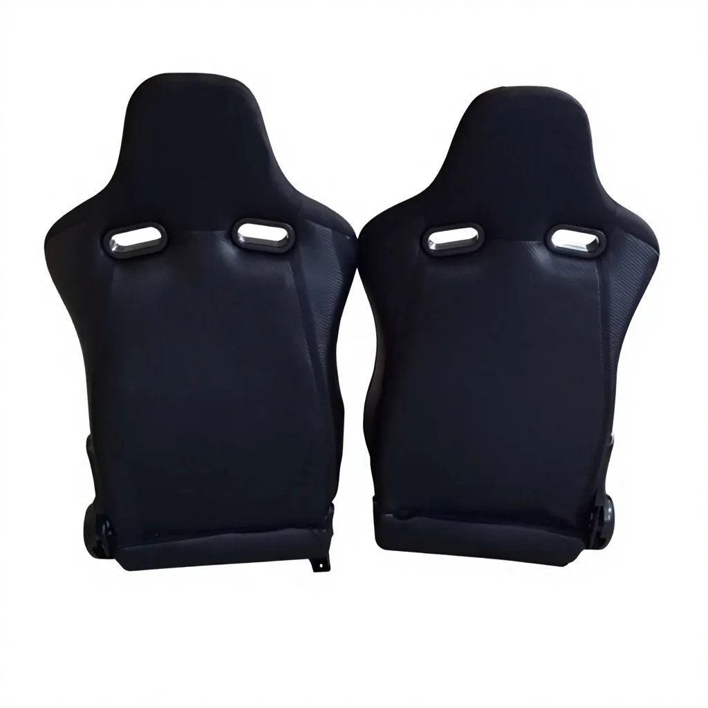 1064 Luxury PVC Suede Waterproof Racing Style Bucket Sport Seat High Bolstered Support Universal Racing Seat