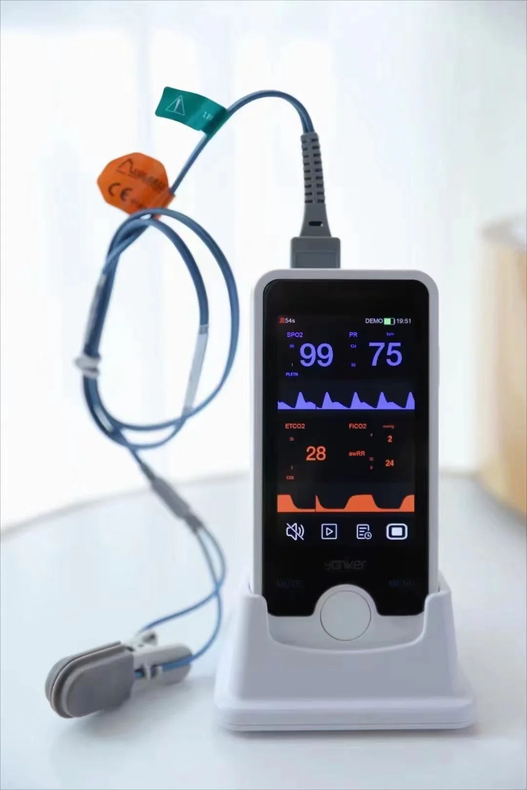 Veterinary Multiparameter Portable Pet Oximeter Etco2 Veterinary   Handheld Animal Pulse Oximeter