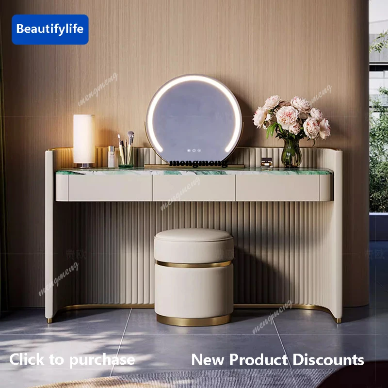 

F85 женский современный туалетный столик с ящиками для спальни, роскошный деревянный удобный туалетный столик, косметика, белая мебель для дома Penteadeira