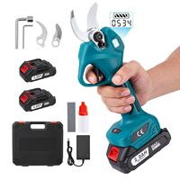 550W Professional Battery Pruning Shears, 30 mm Garden Shears with 2 Batteries 2000 mAh, Brushless Motor Bypass Lopper Scissors