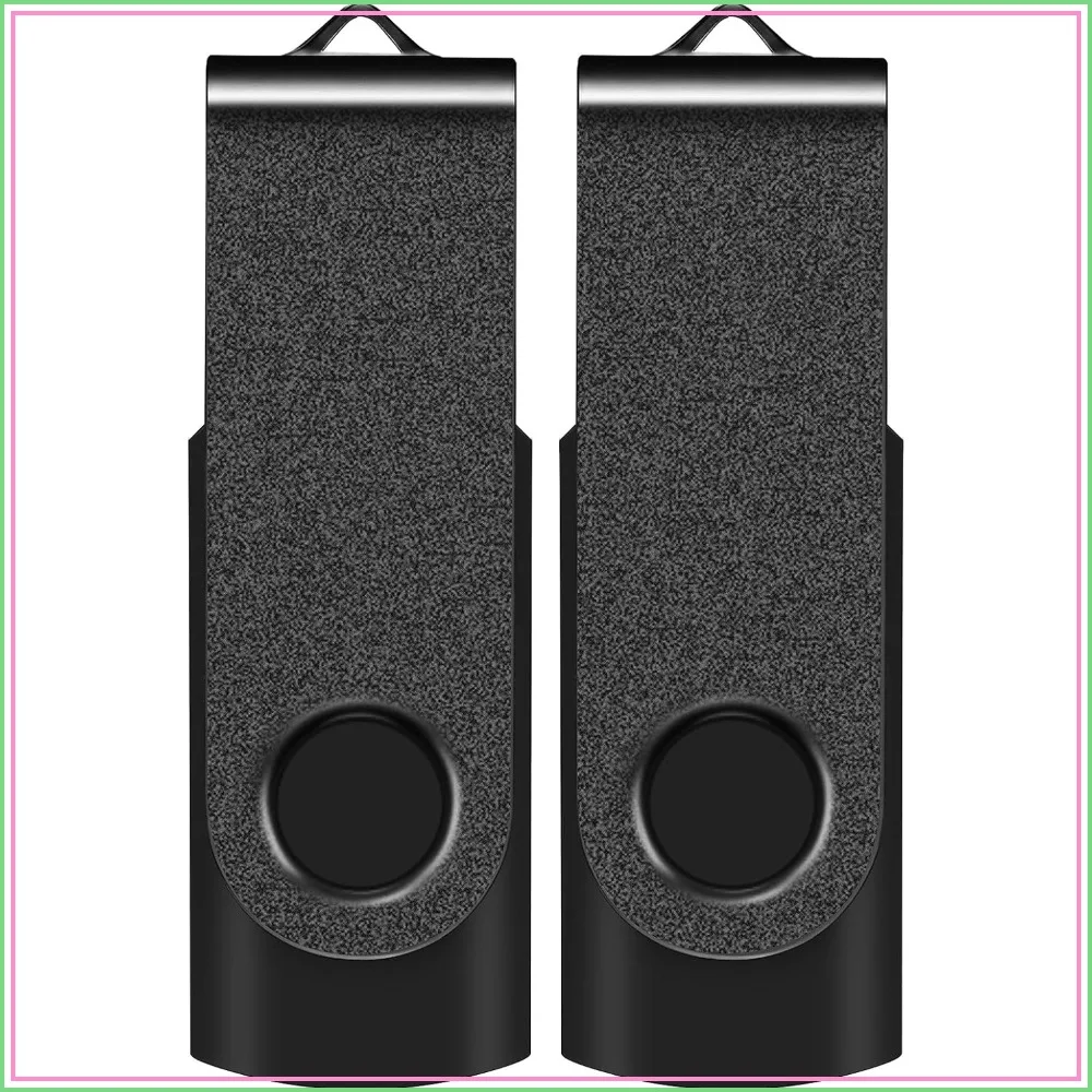 2GB USB Flash Drive, 2 Pack USB 2.0 Thumb Drives Swivel Jump Drive for Home & Office Use