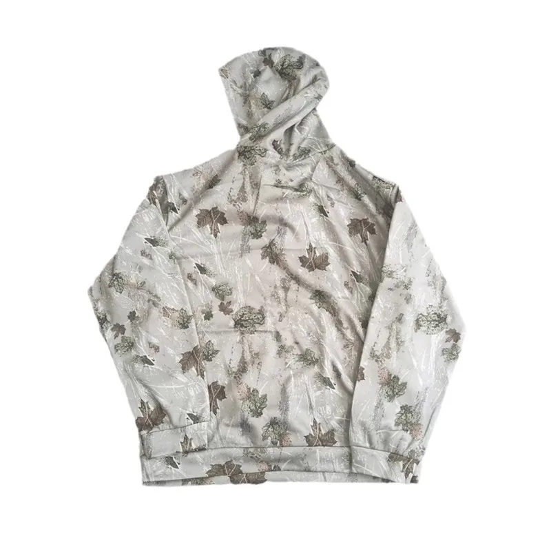 Maple Leaf Printing Hoodies Tie Dye Women Street Pullover Loose Autumn American Style Hoooded Sweatershirt Female Clothing