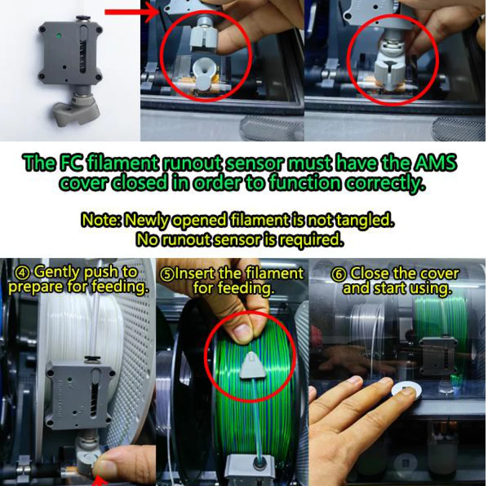 Anti-Jam-Filamentschneider Hochwertiges Filament-Kit für Bambulab Anycubic Flashforge 3D-Drucker DIY Voron Vermeidet Leerdruck – Detail 21